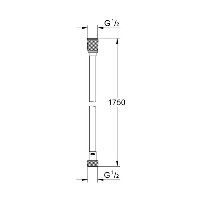 Silverflex bruseslange 1750mm