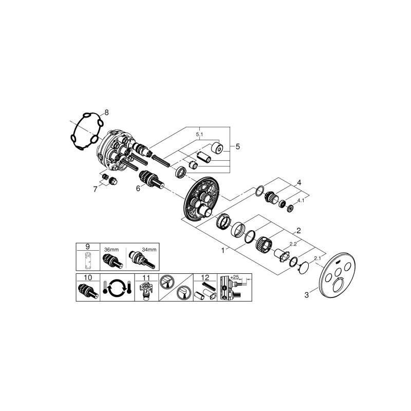 GRT SmartControl termost.udv.D rund 3SC