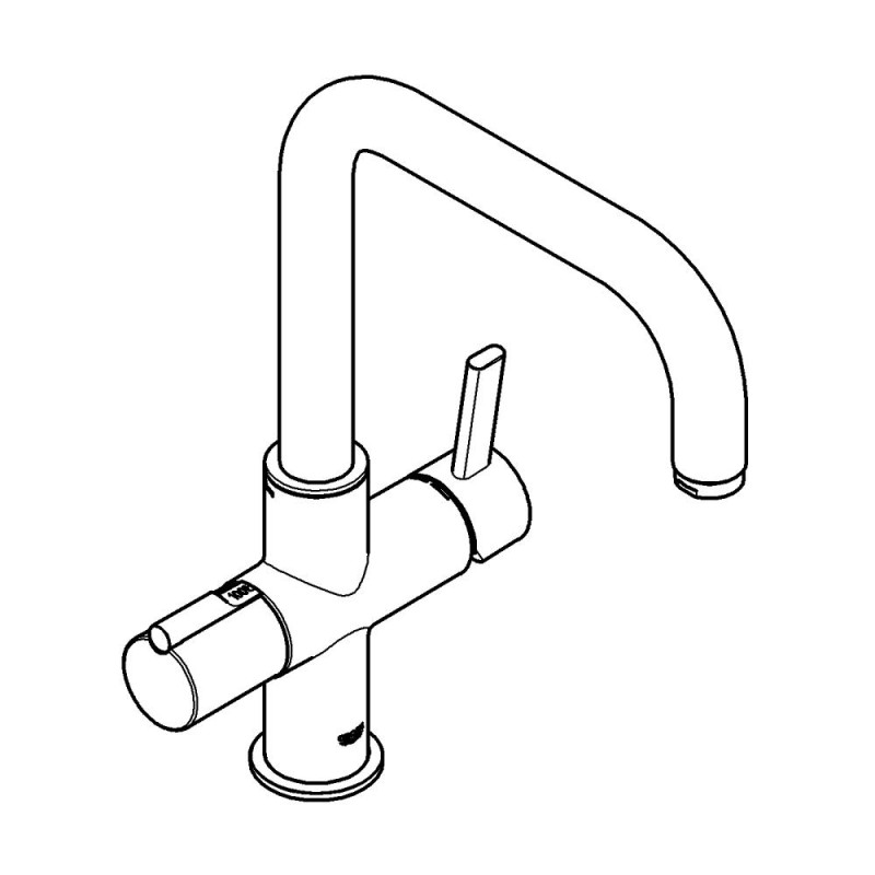 GROHE Red etgrebsarmatur Duo høj tud