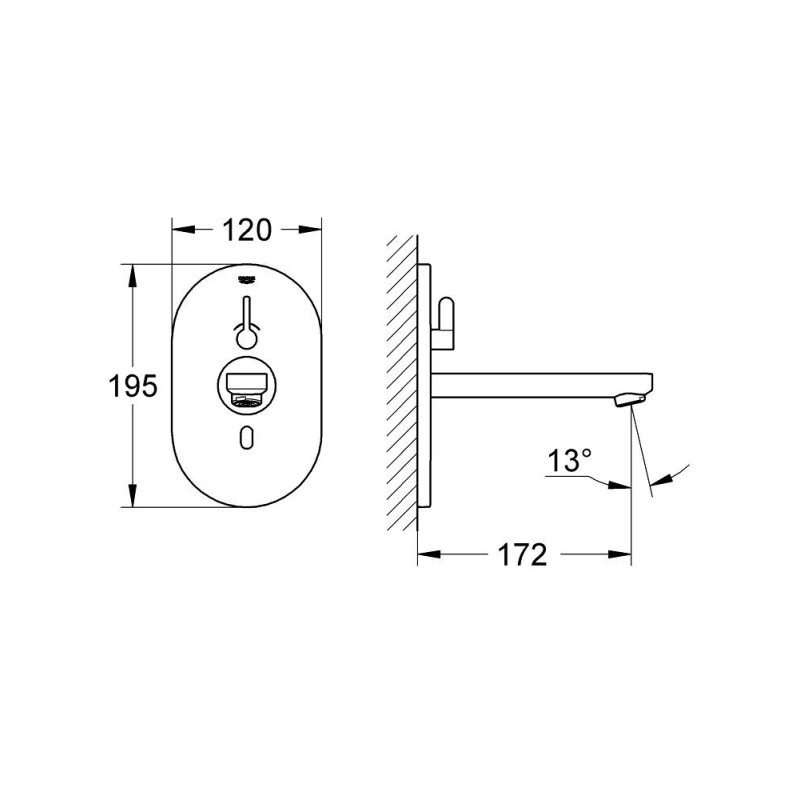 Eurosmart CE elektronisk arm. m/blander