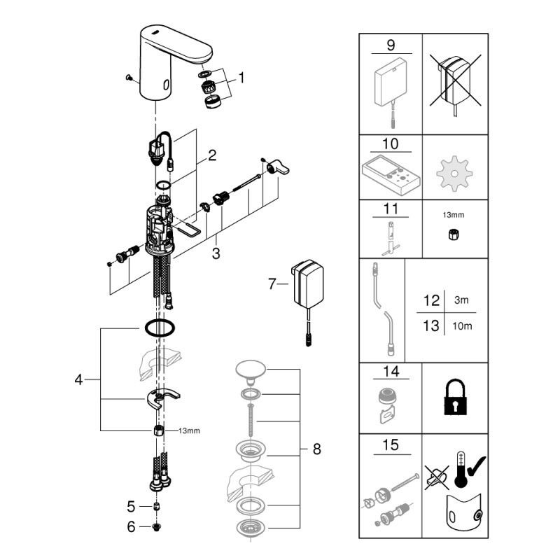 Eurosmart CE Hv.armatur M 230V 5,7l