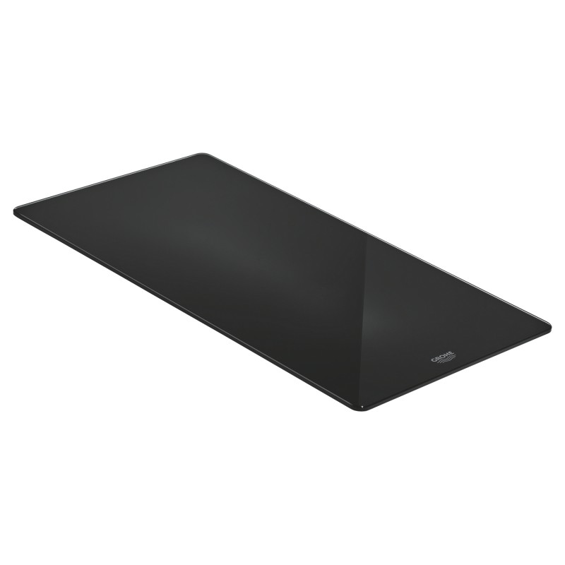 Skærebræt i Glas, Sort 450x240mm