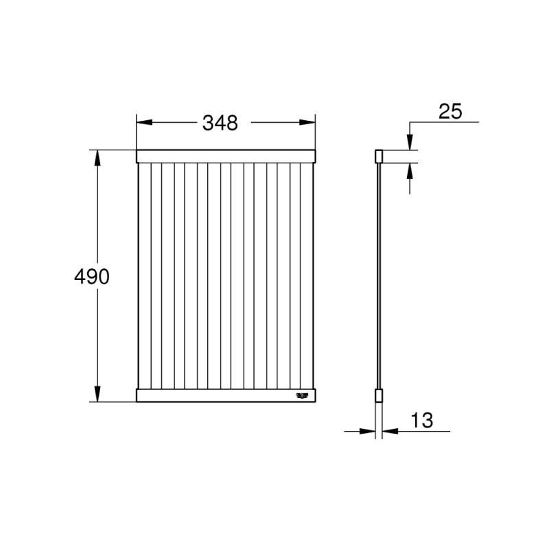Afdrypningsrist Køk.vask Foldbar 490mm
