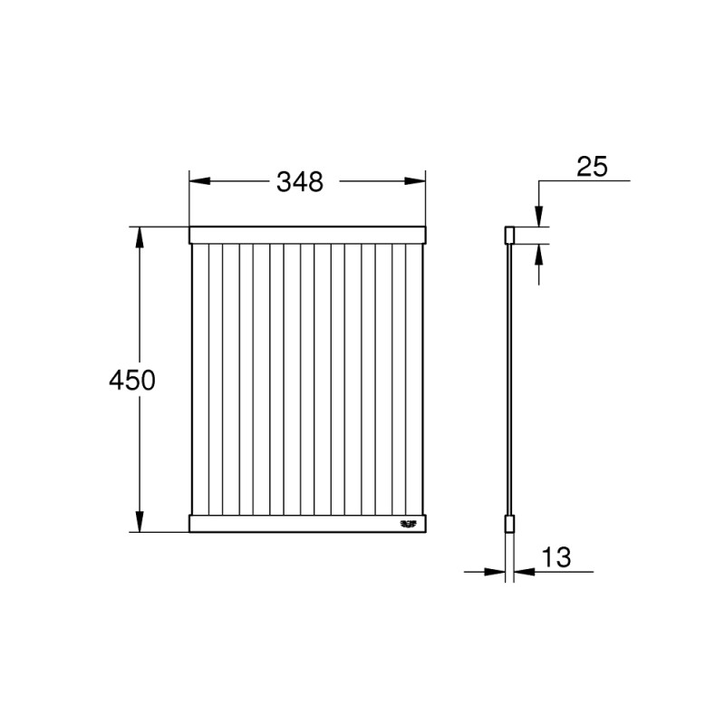 Afdrypningsrist Køk.vask Foldbar 450mm