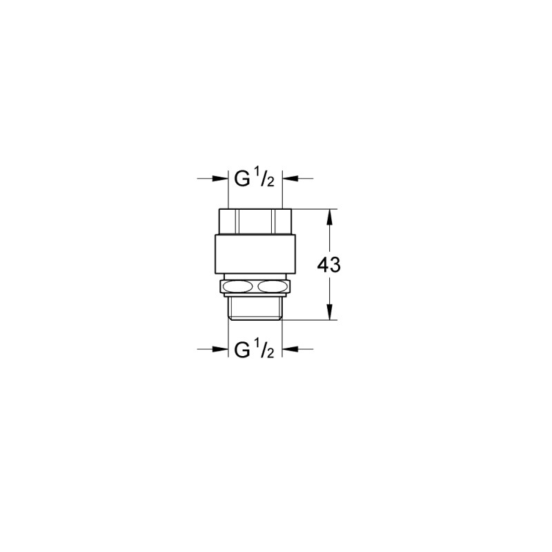 Rørbelufter DN15 forkrommet