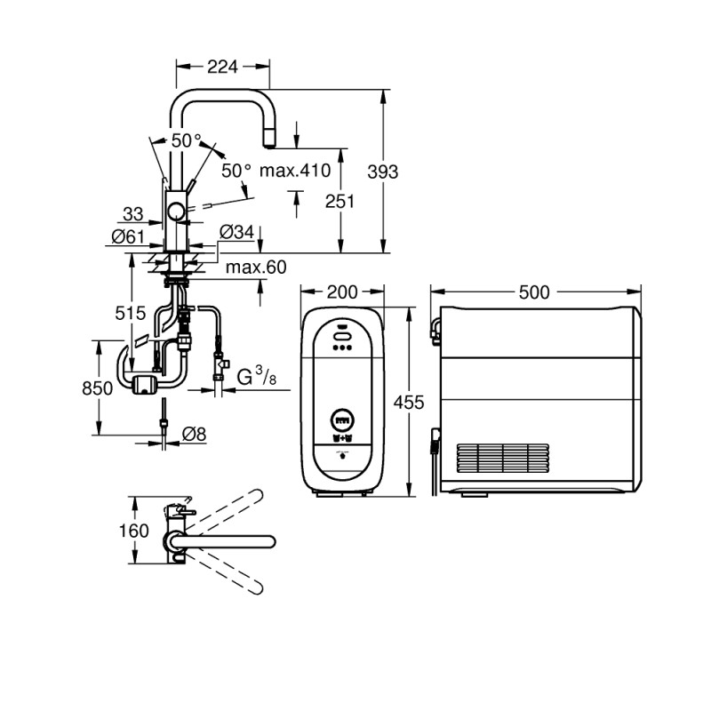 GROHE Blue Home U-tud udtr.mouss. EU