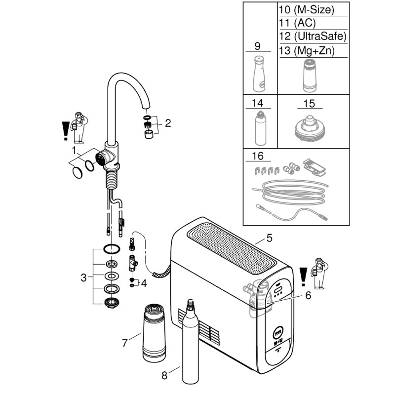 GROHE Blue Home Mono standhane C-tud