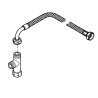 Tilbehør bidet sæde, T-stykke, 795mm