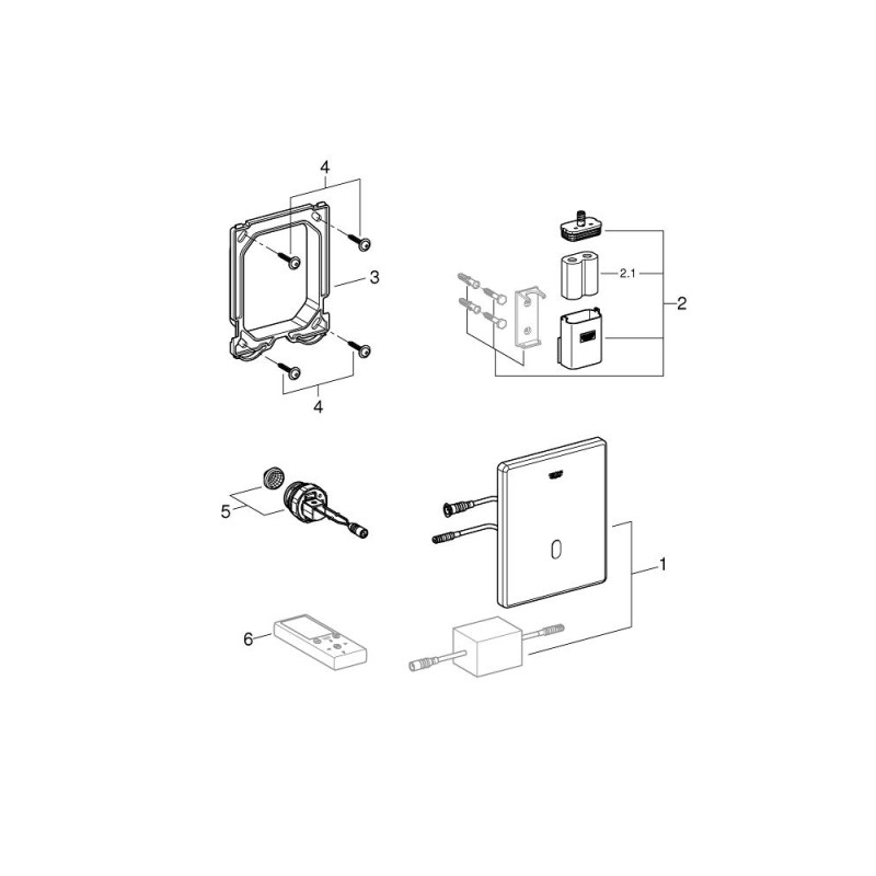 Tectron Skate elektronisk armatur urinal
