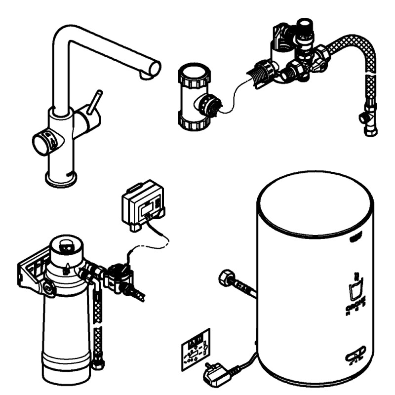 GROHE Red II Duo L-tud kedel M EU