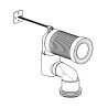 WC forbindelseudløb, vertikal 200-250mm