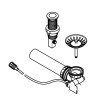 Afløbssæt Køkkenvask+Trykknap