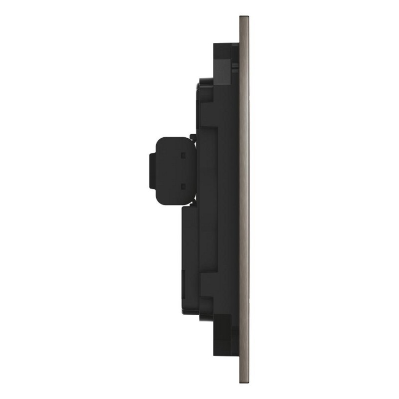 Arina betjeningsplade square chrome