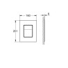 Arina betjeningsplade square chrome