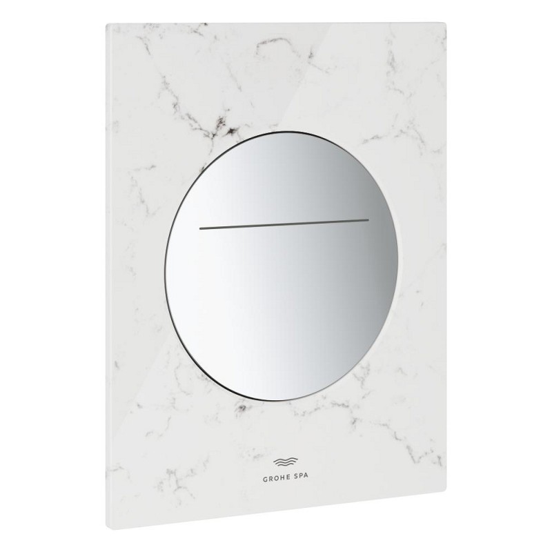 Arina betjeningsplade round chrome