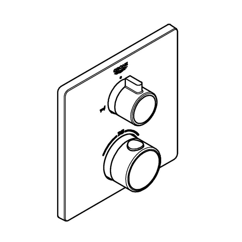 Grohtherm THM Forpl. Kar/brus Cube