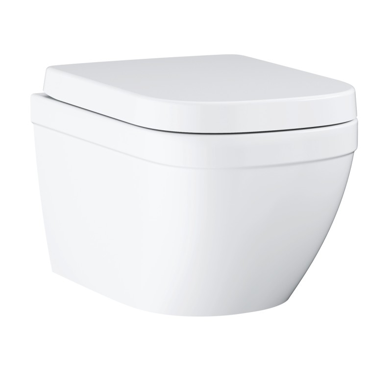 Euro Ceramic WC-sæt vægh, kantl, softcl