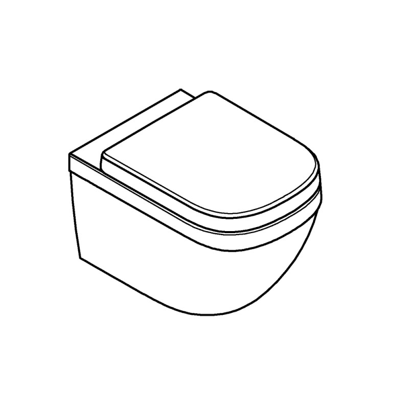 Euro Ceramic WC-sæt vægh, kantl, softcl