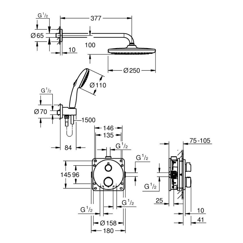 Precision termostat 250 Sampak Rund