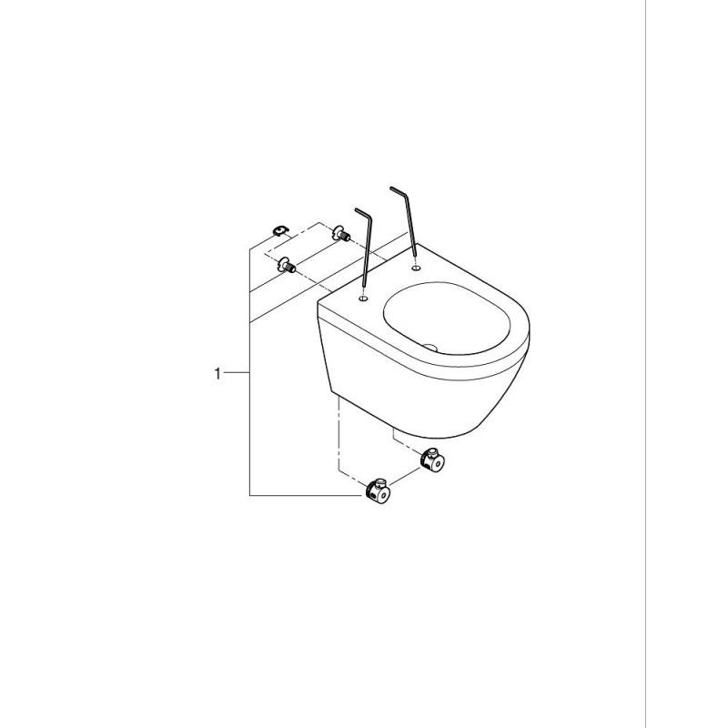 Euro Ceramic Toilet Vægh. Kantløs