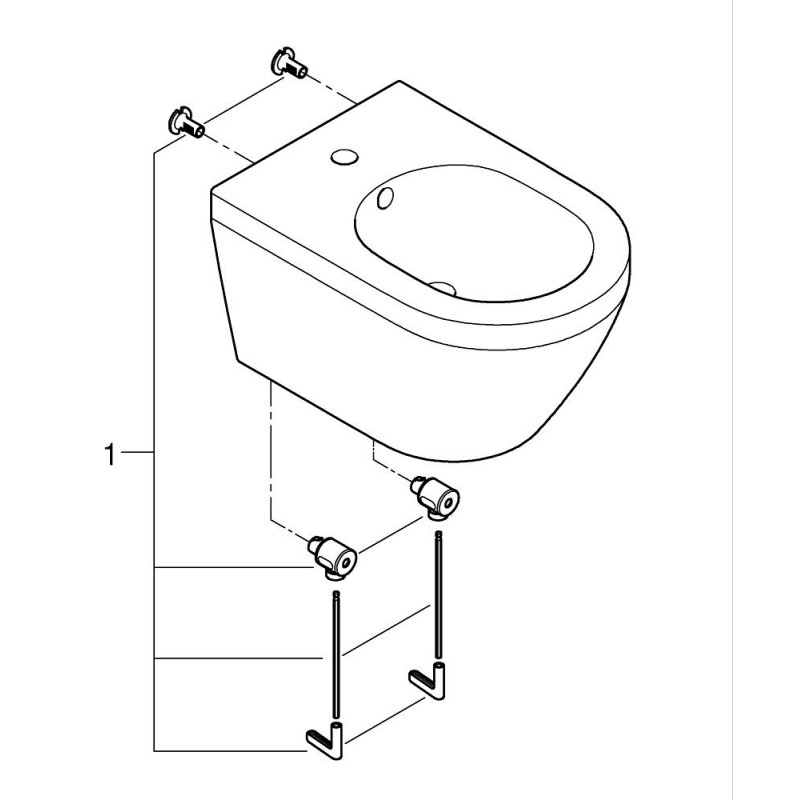 Euro Ceramic Bidet Vægh.