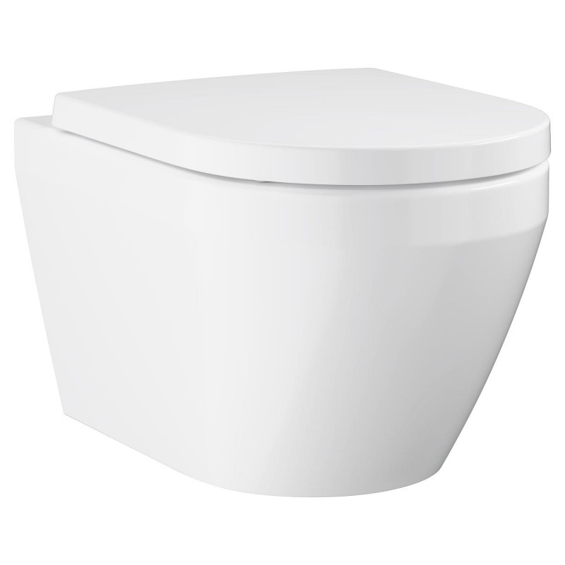 Euro Ceramic Toilet Vægh. Kantløs