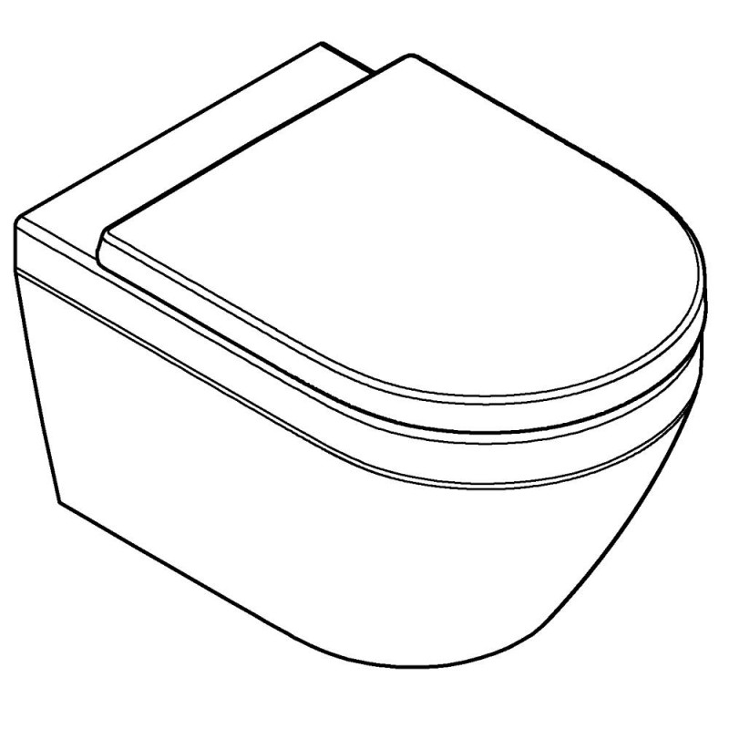 Euro Ceramic Toilet Vægh. Kantløs