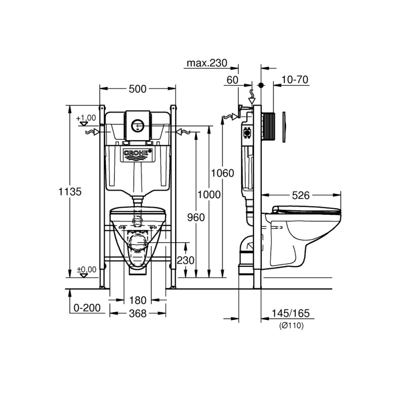 Solido 4in1 m.keramik WC 3-6l 1,13m F