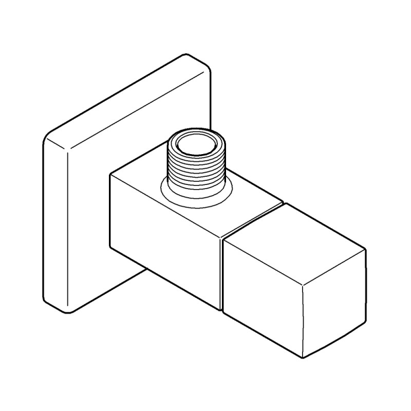 Universal Cube vinkelventil 1/2" x 3/8"