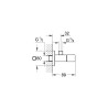 Universal Cube vinkelventil 1/2" x 3/8"