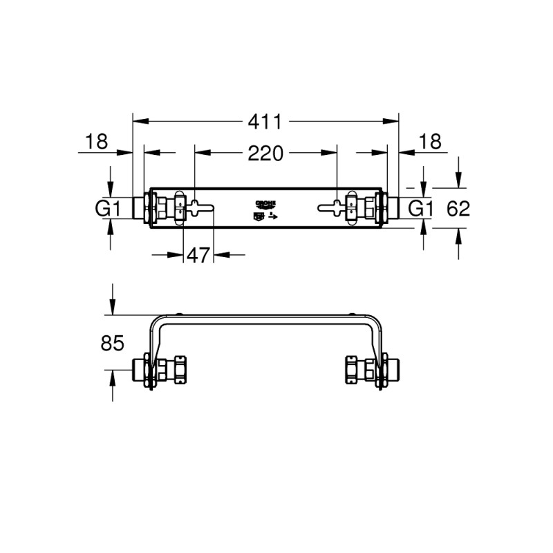 GROHE Sense Guard monteringssæt