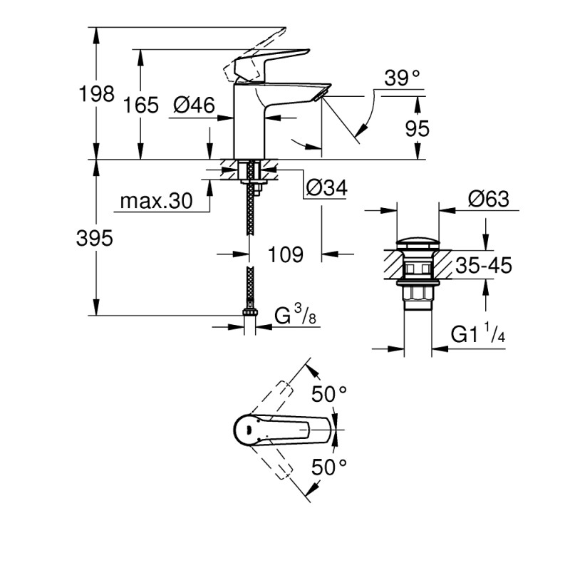 Start Hv.armatur S Push-Open 5,7l