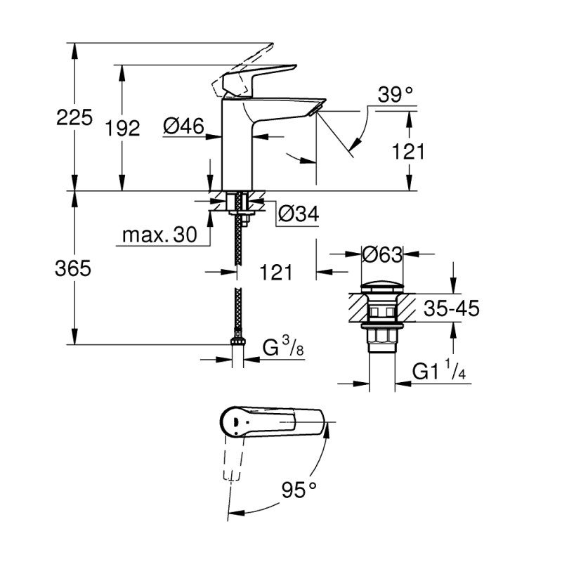 Start Hv.armatur M Push-Open KS 5,7l