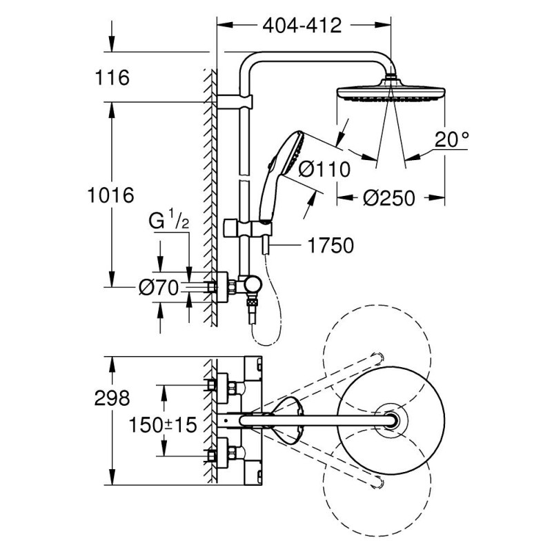 Vitalio Start 250 brusesystem 8,5l